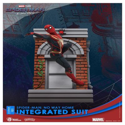 Beast Kingdom Spider-Man: No Way Home: Integrated Suit DS-101 D-Stage Diorama Statue,Multicolor