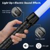 Kenpora Light Saber, Light Sabers for Kids with FX Sound, 2 in 1 Expandable Light Swords Gift Set for Birthday, Halloween Party, Galaxy War Fighters and Warriors view 2