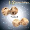 4Pcs/Set Creative Zodiac Dice Set - 2 Pairs 12 Constellation Symbol Pattern Dices for Game Divination Accessory (Version2(2 Pairs)) view 2