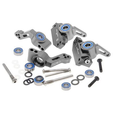 CODA RACING RC Alloy Caster Block&Steering Blocks&Rear Stub Axle Carriers for Traxxas 1/10 2WD Slash, Stampede, Rustler, Nitro Slash-Replaces Part 3736 3632 3752