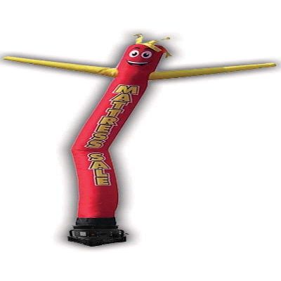 Global Advertising Solutions Mattress Sale Red Inflatable Tube Man Guy 20ft Air Powered Dancer Body Complete with 1HP 2 Speed Air Blower