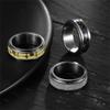 JILIYUPA 8 Pcs STAINLESS STEEL Fidget Band Rings for Men Women, Light Up Rings for Anxiety,8mm Sliver Band Ring Set, Spinner Fashion Simple Wedding Rings Set (10) view 3