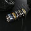 JILIYUPA 8 Pcs STAINLESS STEEL Fidget Band Rings for Men Women, Light Up Rings for Anxiety,8mm Sliver Band Ring Set, Spinner Fashion Simple Wedding Rings Set (7) view 4