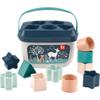 Fisher-Price Stacking Toy Babys First Blocks Set of 10 Shapes for Sorting Play for Infants Ages 6+ Months, Navy Fawn (Amazon Exclusive) view 1