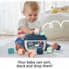 Fisher-Price Stacking Toy Babys First Blocks Set of 10 Shapes for Sorting Play for Infants Ages 6+ Months, Navy Fawn (Amazon Exclusive) view 3