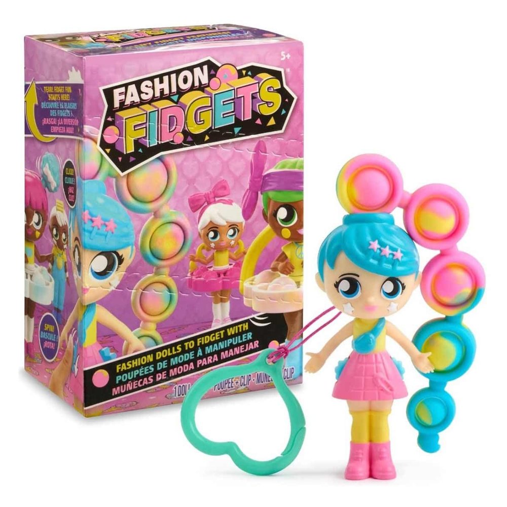 Fashion Fidgets Sensory Toy Dolls Push Pop Fidget Toy Includes 1 Mystery Doll Anxiety and Stress Relief for Kids