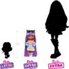 Barbie Extra Minis Doll & Accessories with Blonde Hair Wearing Shimmery Dress & Furry Shrug, 5.5-inch view 3