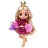 Barbie Extra Minis Doll & Accessories with Blonde Hair Wearing Shimmery Dress & Furry Shrug, 5.5-inch view 4