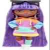 Barbie Extra Minis Doll & Accessories with Purple & Silver Hair Wearing Color-Block Hoodie Dress & Boots, 5.5-inch view 1