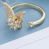 COLORFUL BLING Cute Butterfly Moon Star Spinner Fidget Rings for Anxiety for Women Adjustable Open Cubic Zircon Stackable Ring for Stress Relief Meditation Jewelry Gift-Butterfly Gold view 3