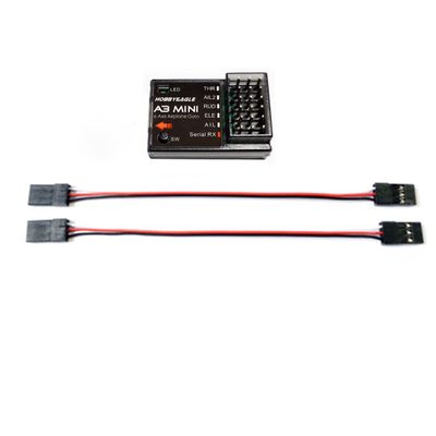 QWinOut HOBBYEAGLE A3 MINI 6-Axis Airplanes Gyro Stabilizer System Gyroscope Balancing with Multi-Protocol Serial Receiver for RC Electric Airplane (mini A3 with Cable)