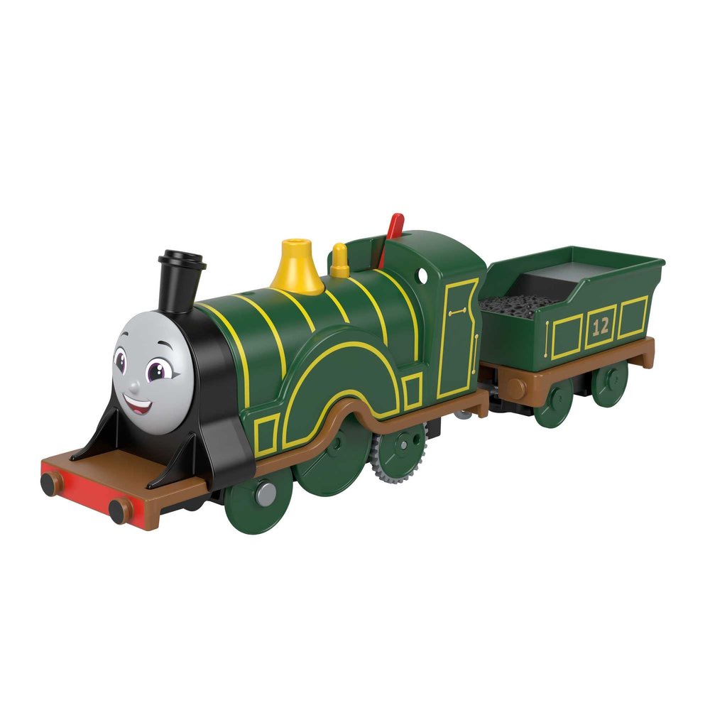 Thomas & Friends Motorized Toy Train Emily Battery-Powered Engine with Tender for Pretend Play Preschool Kids Ages 3+ Years