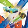 Hot Wheels Toy Car Track Set Spiral Speed Crash, Powered by Motorized Booster 29-in Tall Track with 1:64 Scale Toy Car view 4