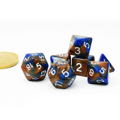 Bescon Mini Two Tone Polyhedral RPG Dice Set Middle Earth, 10MM Small Dice Set D4-D20