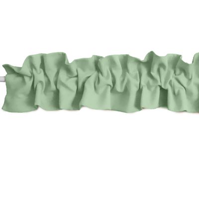 Zen Creative Designs Solid Poplin Sleeve Topper Window Valance Top Bottom Ruffle Home Dcor Bedroom Nursery Kitchen Window (58" Wide x 5" Tall, Sage)