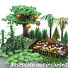 BroTex Plants Tree Accessories Jungle - Botanical Parts Bricks Flower Leaf Forest Flower Plants Pieces Building Blocks Set, Animals Farm Squirrel Birds Grass Garden House Toy (Without Baseplate) view 2