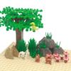 BroTex Plants Tree Accessories Jungle - Botanical Parts Bricks Flower Leaf Forest Flower Plants Pieces Building Blocks Set, Animals Farm Squirrel Birds Grass Garden House Toy (Without Baseplate) view 4