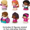 Fisher-Price Little People Barbie Toddler Toys Figure 6 Pack for Preschool Pretend Play Ages 18+ Months view 3