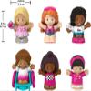 Fisher-Price Little People Barbie Toddler Toys Figure 6 Pack for Preschool Pretend Play Ages 18+ Months view 4