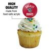 Bradley University Braves Cupcake Picks Toppers Decoration Set of 6 view 3