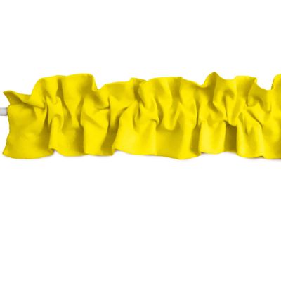 Zen Creative Designs Solid Poplin Sleeve Topper Window Valance Top Bottom Ruffle Home Dcor Bedroom Nursery Kitchen Window (58" Wide x 5" Tall, Lemon)