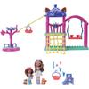 Enchantimals City Fun Playground Playset with 2 Sibling Small Dolls, 2 Animal Figures & Accessories, City Tails Toy Set with Sibene Squirrel view 1