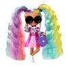 Barbie Extra Minis Doll #6 Wearing Flower Print Dress with Rainbow Hair, Doll Stand & Accessories Including Sunglasses & Purse, 5.5-inch view 4