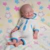 AISITE 18 Inch Full Silicone Baby Boy - Realistic Platinum Silicone Reborn Baby Dolls Eyes Closed, Christmas and Birthday Gifts for 3+ view 2