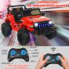 INFANS Kids Ride on Car Truck with 2.4G Remote Control, 12V Battery Powered Electric Cars for Kids w/3 Speeds, Battery Display, LED Lights, Safety Belt, Music & Horn, Bluetooth/FM/USB (Red) view 3