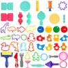 FRIMOONY Dough Tools Set for Kids, Various Animal Molds, Rolling Pins, Random Color, 47 PCS view 1