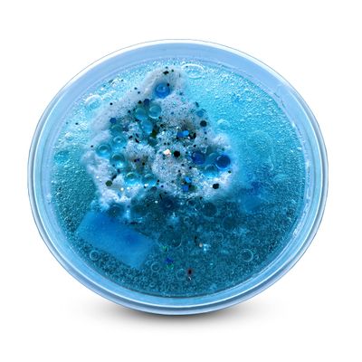 COTTON CANDY GLACIER, The coolest slime possible, smells like cotton candy, clear aqua with jelly cubes, beads, glitter, and a splash of white marshmallow puff, enjoy!
