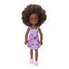 Barbie Chelsea Doll (Curly Brunette Hair) Wearing Butterfly-Print Dress and Pink Shoes, Toy for Kids Ages 3 Years Old & Up view 1