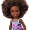 Barbie Chelsea Doll (Curly Brunette Hair) Wearing Butterfly-Print Dress and Pink Shoes, Toy for Kids Ages 3 Years Old & Up view 2
