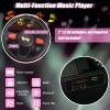 INFANS Ride on Car Truck with 2.4G Remote Control, 12V Battery Powered Electric Cars for Kids w/3 Speeds, Battery Display, LED Lights, Safety Belt, Music & Horn, Bluetooth/FM/USB (Pink) view 4