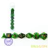 Bescon Mini Two Tone Polyhedral RPG Dice Set Marsh Land, 10MM Small Dice Set D4-D20 view 3
