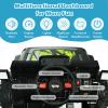 INFANS Kids Ride on Car Truck with 2.4G Remote Control, 12V Battery Powered Electric Cars for Kids w/3 Speeds, Battery Display, LED Lights, Safety Belt, Music & Horn, Bluetooth/FM/USB (Dark Black) view 3