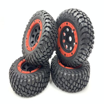 Red 1/7 UDR 1/8 Scale Rally onroad Race Shore 4x4 4WD Truck Hex 17mm beadlock Wheels/Rims and Tires 4pcs for 1/7 TRAXXAS UDR hobao 8SC ARRMA Mojave FS Atom kyosho XXL hsp redcat