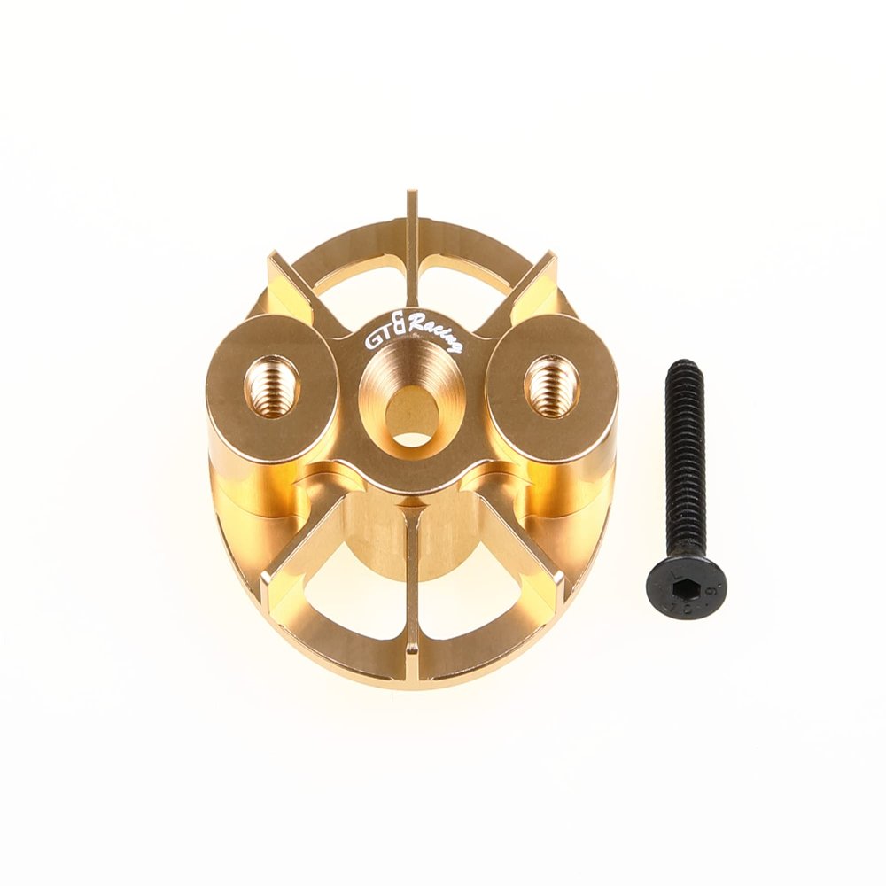 GTBRacing CNC Aluminum Clutch Holder Engine Cooling Fan for 1/5 RC Car LOSI 5ive T & HPI Baja 23-32CC Upgrade Parts (Gold)
