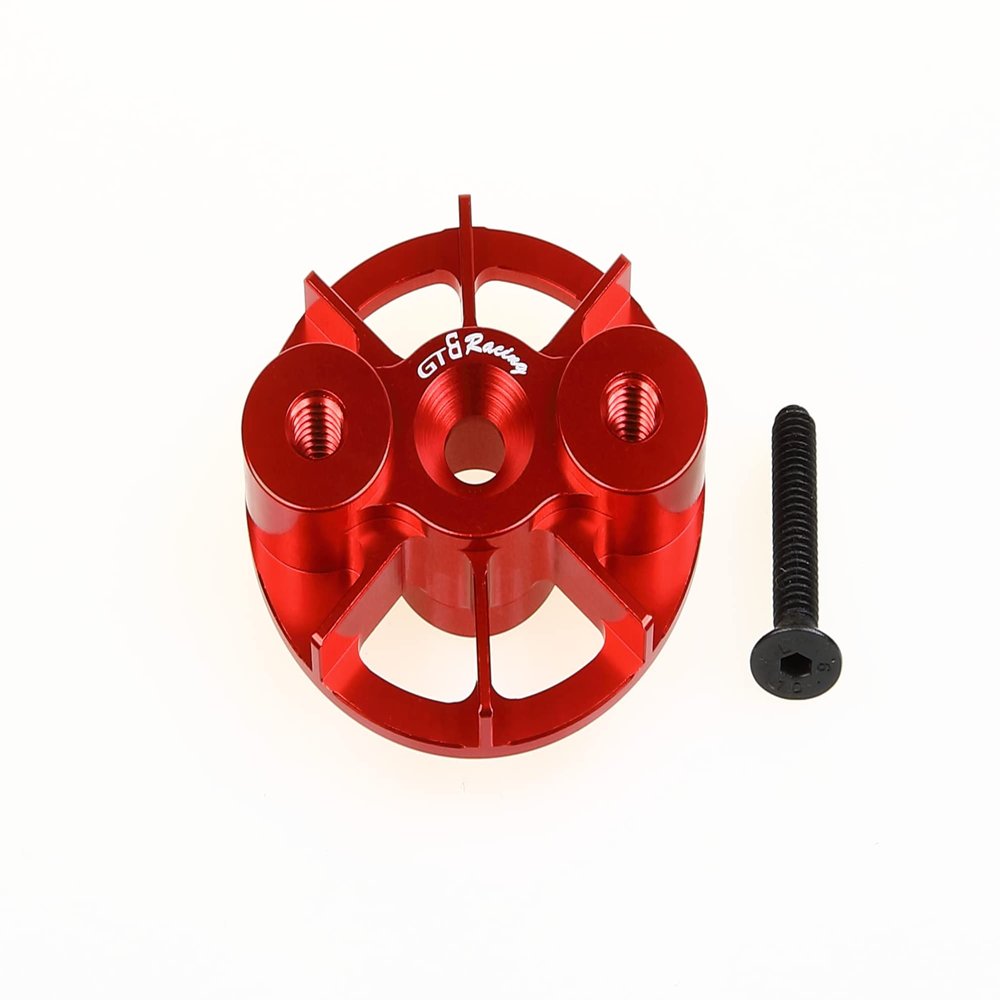 GTBRacing CNC Aluminum Clutch Holder Engine Cooling Fan for 1/5 RC Car LOSI 5ive T & HPI Baja 23-32CC Upgrade Parts (Red)