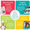 Baketivity 4 in 1 Kids Baking Set Mega Kit - Cake Pop Kit with Stand - Kids Apron and Chef Hat Set - Bake Away Cookbook - Cooking Real Utensils - Baking Gifts for Girls & Boys view 2