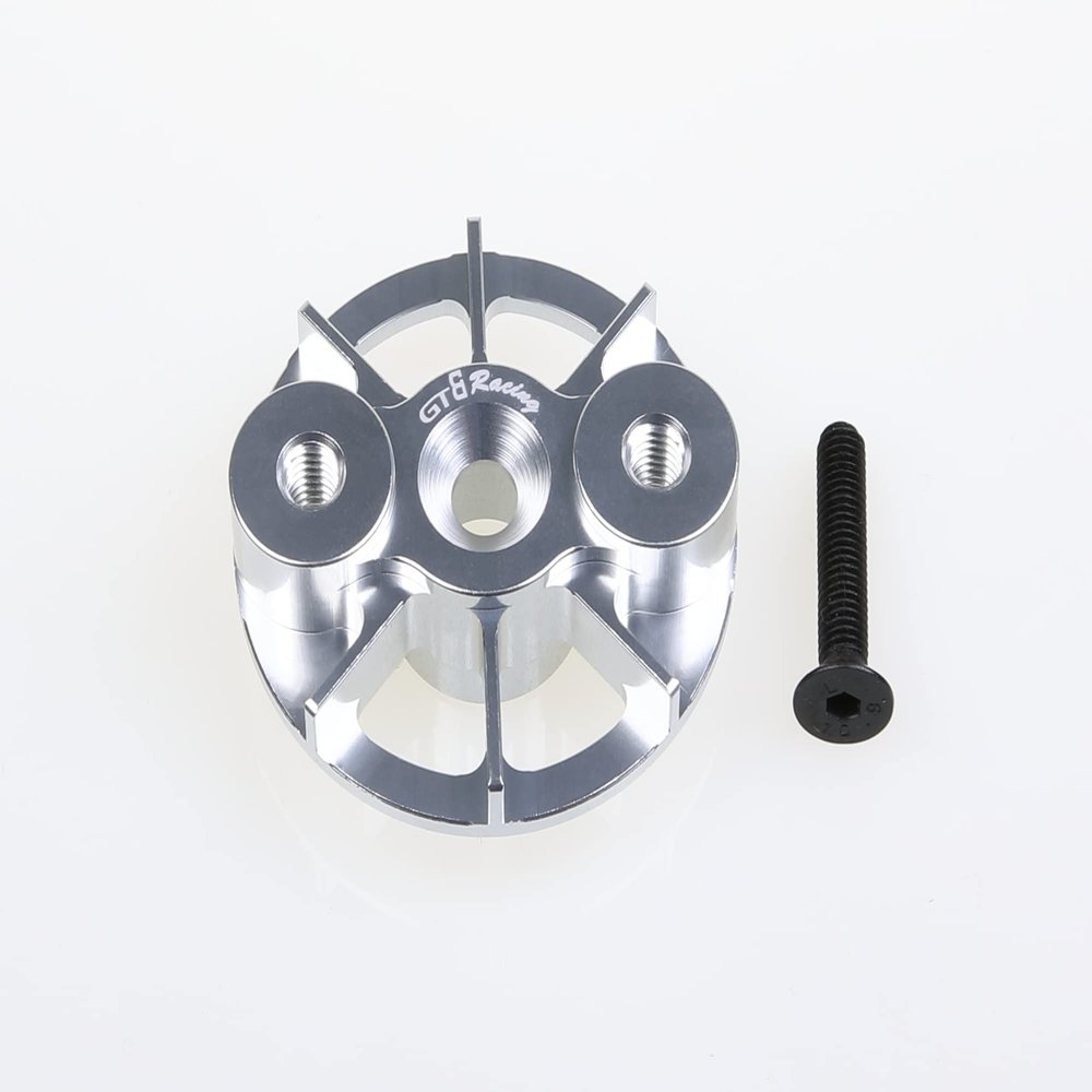 GTBRacing CNC Aluminum Clutch Holder Engine Cooling Fan for 1/5 RC Car LOSI 5ive T & HPI Baja 23-32CC Upgrade Parts (Silver)