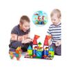 PicassoTiles 333pcs Magnetic Brick Tile and Magnetic Tile Combo Set, Action Figures included, Building Blocks STEM Toys, Educational Montessori Preschool Toddler classroom learning toys, Kids activity view 2
