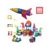 PicassoTiles 333pcs Magnetic Brick Tile and Magnetic Tile Combo Set, Action Figures included, Building Blocks STEM Toys, Educational Montessori Preschool Toddler classroom learning toys, Kids activity view 4