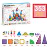PicassoTiles 353pc Magnetic Brick and Magnet Tile Combo Set with Action Figures STEM Building Block Educational Construction Kit Preschool Classroom Toy Learning Activities for Kids Age 3 Plus PTL353 view 3