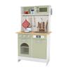 Teamson Kids Little Chef Wooden Play Kitchen Set  Farmhouse Green White Pretend Kitchen for Kids with Interactive Knobs Doors Sink Hooks 9-Piece Accessories Toy Kitchen for Toddlers Ages 3+ view 1