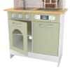 Teamson Kids Little Chef Wooden Play Kitchen Set  Farmhouse Green White Pretend Kitchen for Kids with Interactive Knobs Doors Sink Hooks 9-Piece Accessories Toy Kitchen for Toddlers Ages 3+ view 3
