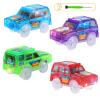 Save Unicorn Tracks Cars only Replacement, Toy Cars for Tracks Glow in The Dark, Car Tracks Accessories with 5 Flashing LED Lights, Compatible with Most Car Tracks for Kids Boys and Girls(4pack) view 1