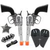 Children's Western Cowboy Police Toy Set, Includes Toy Pistol, Holster, Sheriff Badge, Bullets, Belt, Suitable for Police Role-Playing, Cowboy Theme Party Costume Accessories, Stage Props. view 1