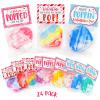 Valentine's Day Cards and Gifts for Kids - 24 Mini Heart Pop Fidget Toys Bulk - Exchange Cards for Classroom School Party Favors - Toddlers Girls Boys Age 3 Year and Up view 1