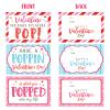 Valentine's Day Cards and Gifts for Kids - 24 Mini Heart Pop Fidget Toys Bulk - Exchange Cards for Classroom School Party Favors - Toddlers Girls Boys Age 3 Year and Up view 2